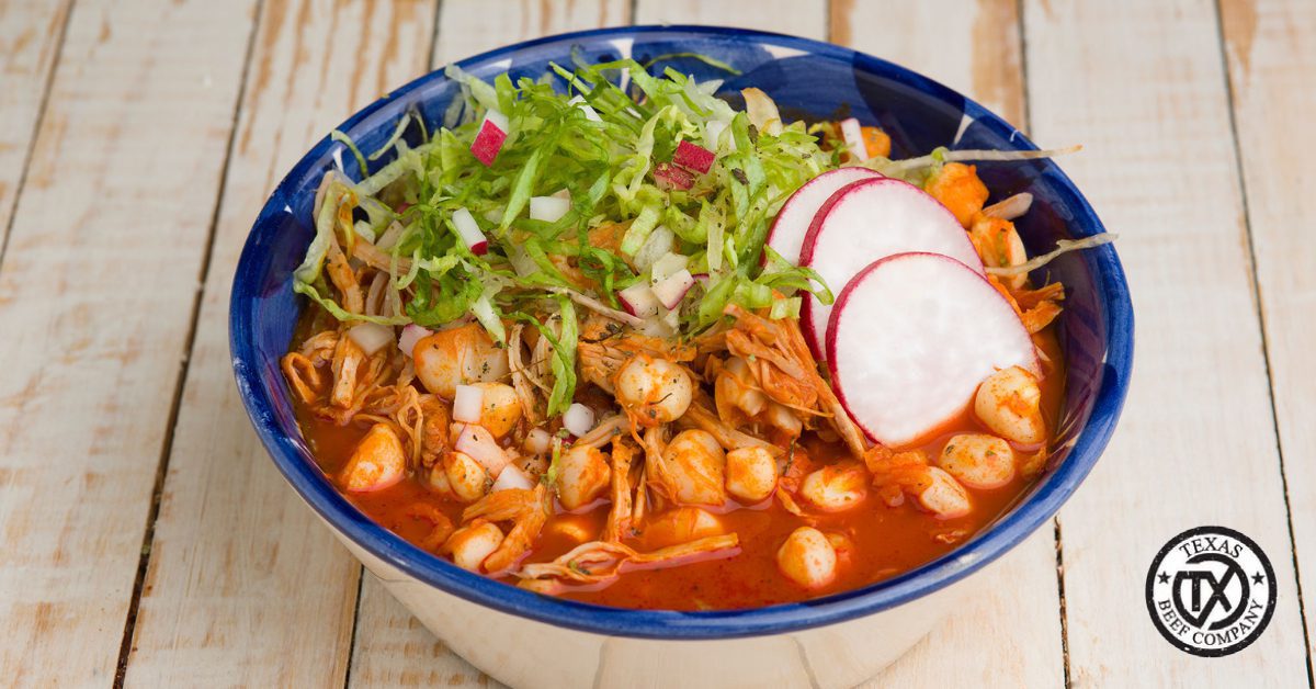 Packed with smokey chilis and Premium Quality Texas Beef, our Hearty Beef Pozole Recipe is an excellent choice for holiday potlucks and chilly winter weather.